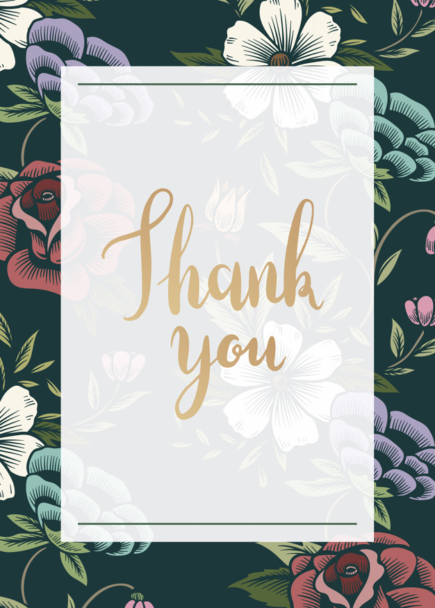 Thank You Card Vector at Collection of Thank You Card
