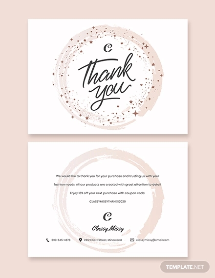 440x570 Free Thank You Card Templates