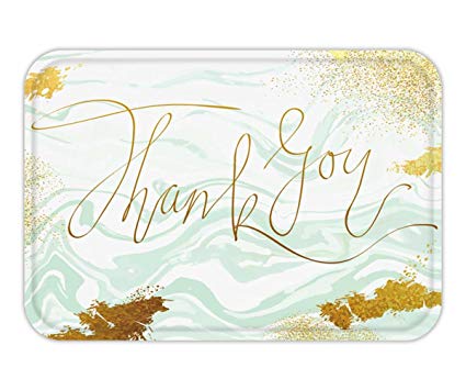425x355 Beshowere Doormat Marble Textured Wedding Thank You