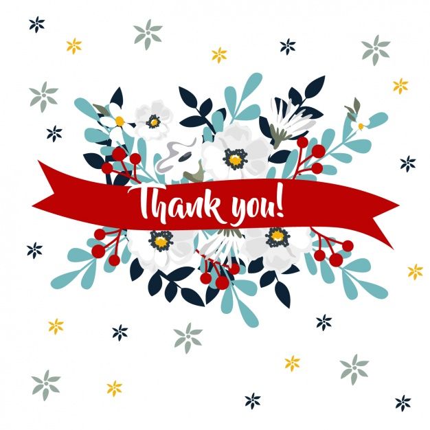 626x626 Floral Thank You Card Download Thousands Of Free Vectors
