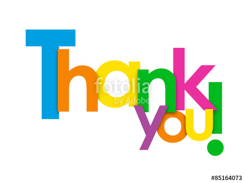 500x375 Thank You Vector Overlapping Letters Icon Stock Image