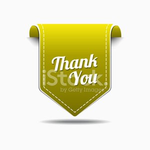 300x300 Thank You Yellow Vector Icon Design Stock Vectors