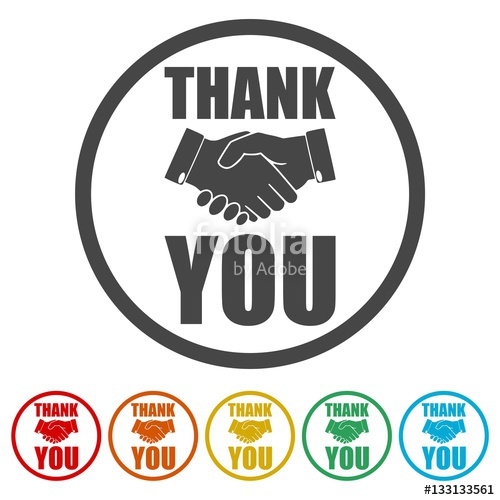 500x500 Thank You Icon Stock Image And Royalty Free Vector