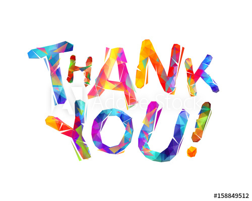 500x400 Thank You Vector Triangular Letters