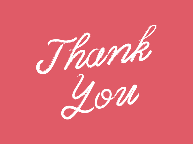 800x600 Free Handwritten Thank You Vector Card