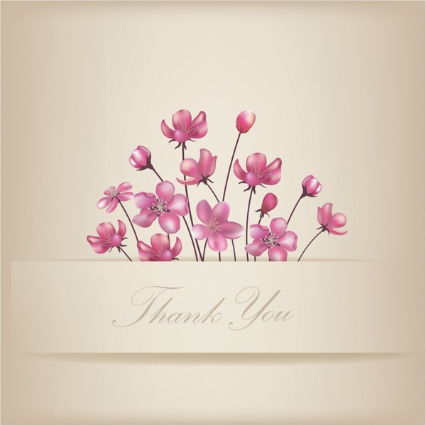 Floral Thank You Card Free Vector In Adobe Illustrator 600x600 Floral Thank You Card Free Vector In Adobe Illustrator