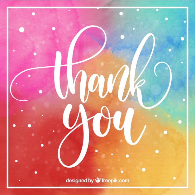 Multicolor Thank You Card Vector Free Download 626x626 Multicolor Thank You Card Vector Free Download