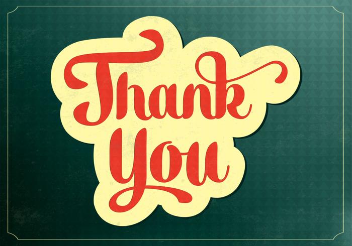 Retro Thank You Vector Background 700x490 Retro Thank You Vector Background