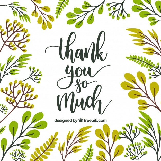 Thank You Card Floral Design Vector Free Download 626x626 Thank You Card Floral Design Vector Free Download