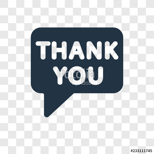 Thank You Vector Icon Isolated On Transparent Background, Thank 500x500 Thank You Vector Icon Isolated On Transparent Background, Thank