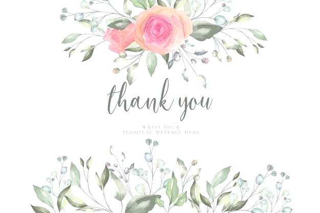 Floral Thank You Card Template Vector Free Download Id Photoshop 626x417 Floral Thank You Card Template Vector Free Download Id Photoshop