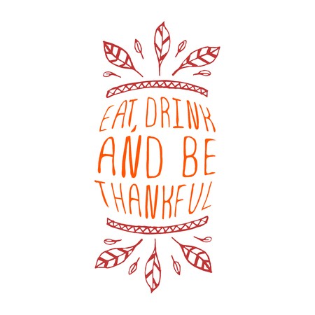450x450 Eat, Drink And Be Thankful Hand Sketched Graphic Vector Element