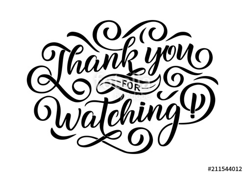 500x357 Thank You For Watching Cover, Banner Template For Your Video Blog