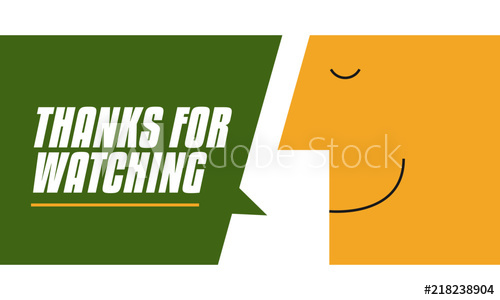 500x300 Thanks For Watching Sign With Chat Bubble Vector Illustration Man