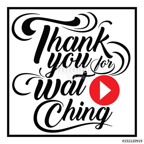 500x500 The Icon Thank You For Watching Created Vector Art Image