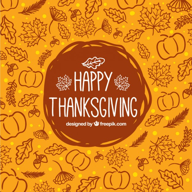 626x626 Sketchy Thanksgiving Background Vector Free Download