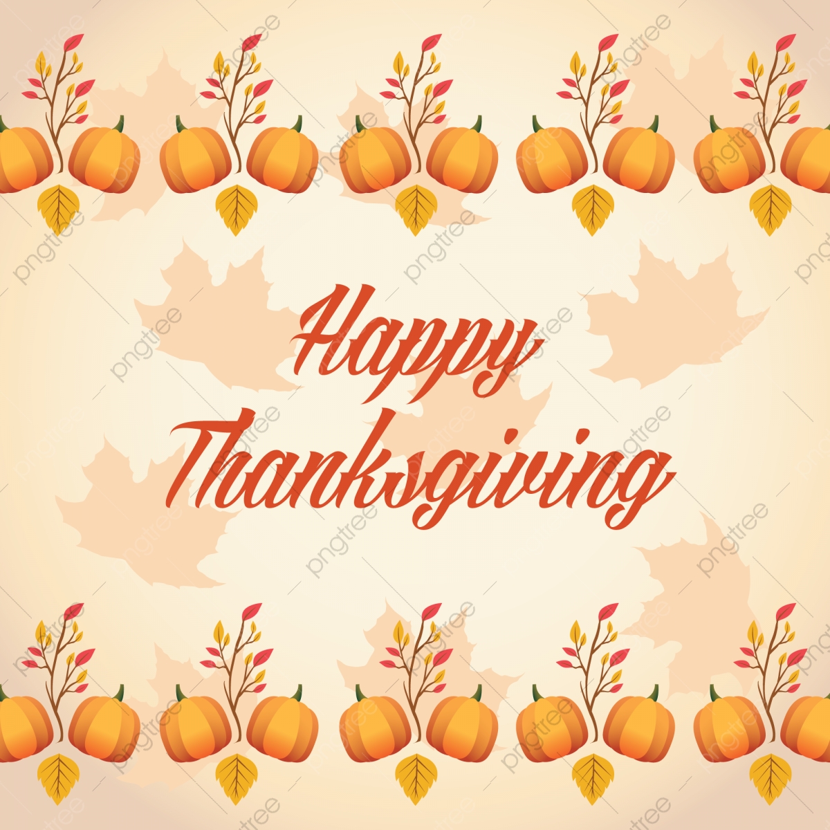 1200x1200 Thanksgiving Background Design With Pumpkins, Png, Thanksgivingday