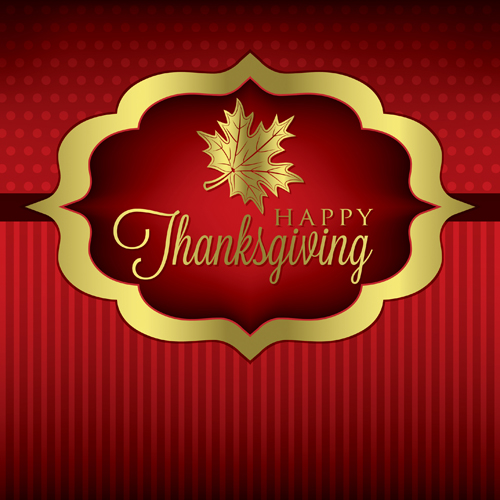 500x500 Thanksgiving Background With Maple Leaf Vector Design Free Download