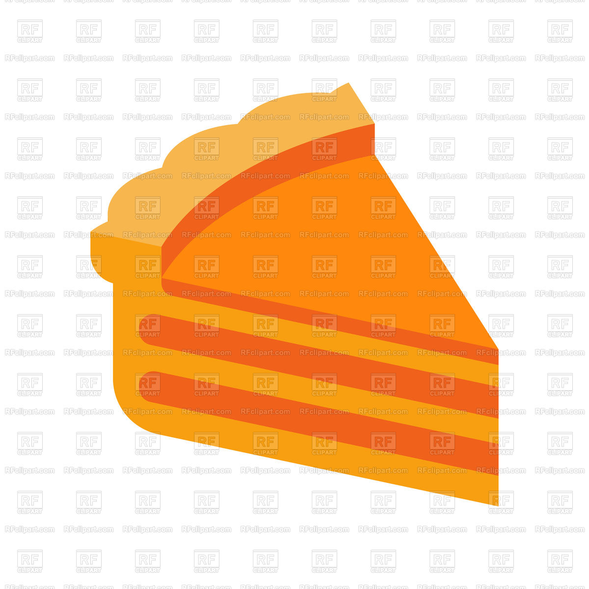 1200x1200 Thanksgiving Piece Of Pumpkin Pie On White Background Vector Image