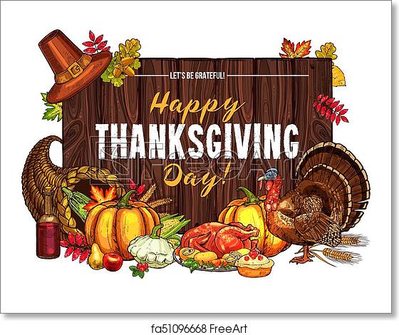 Free Art Print Of Thanksgiving Turkey Harvest Vector Sketch 560x470 Free Art Print Of Thanksgiving Turkey Harvest Vector Sketch