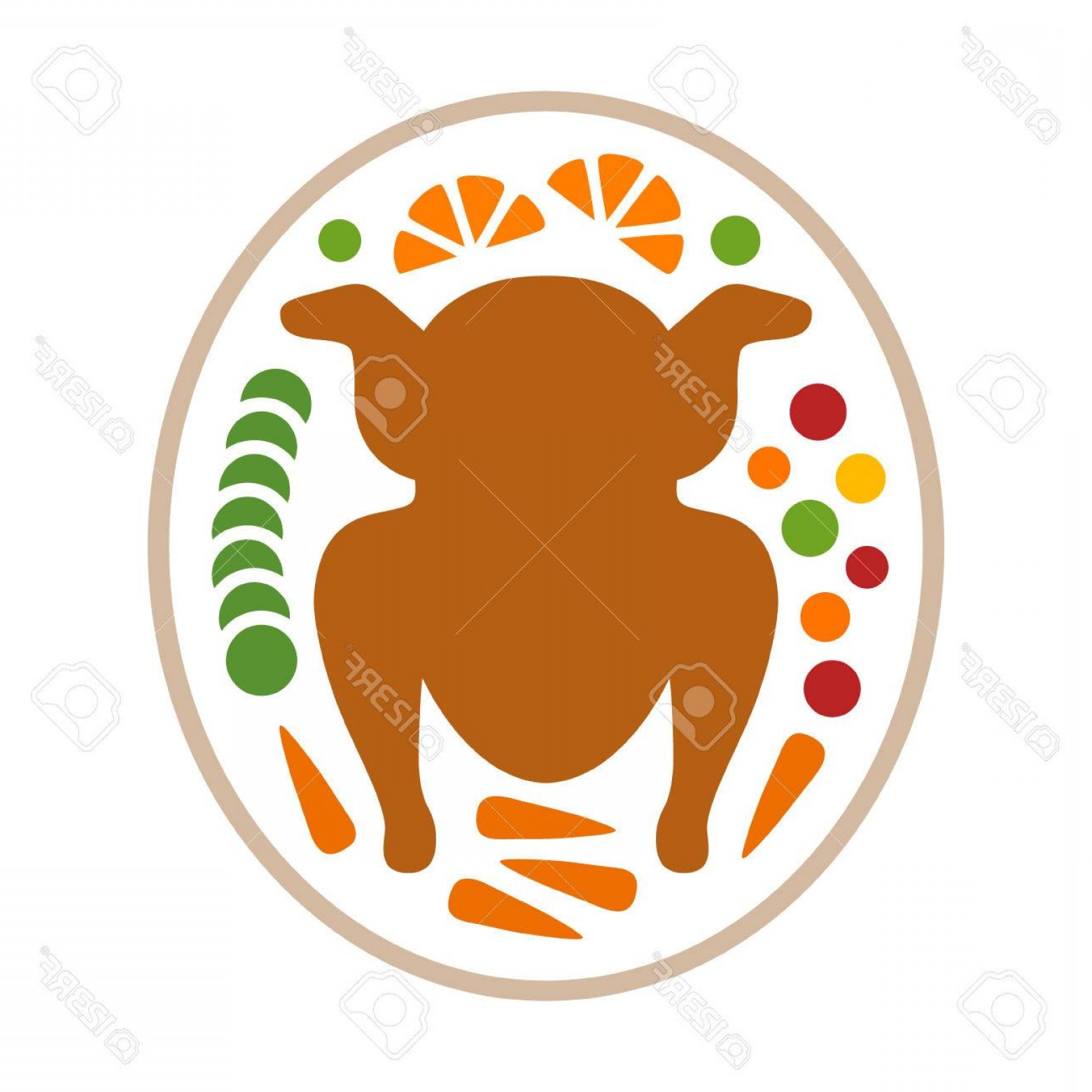 Photostock Vector Thanksgiving Dinner With Turkey Baby Tomatoes 1560x1560 Photostock Vector Thanksgiving Dinner With Turkey Baby Tomatoes
