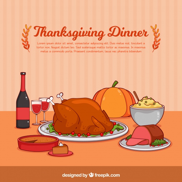 Retro Background With Tasty Thanksgiving Dinner Vector Free Download 626x626 Retro Background With Tasty Thanksgiving Dinner Vector Free Download
