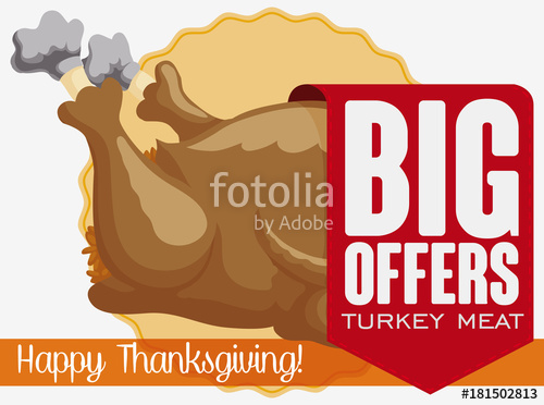 Ribbon With Special Discounts In Turkey Meat For Thanksgiving 500x372 Ribbon With Special Discounts In Turkey Meat For Thanksgiving
