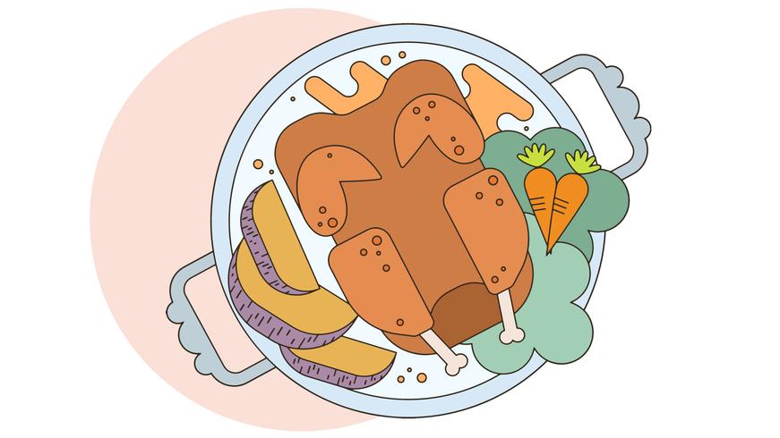 871x490 Thanksgiving Turkey Vector