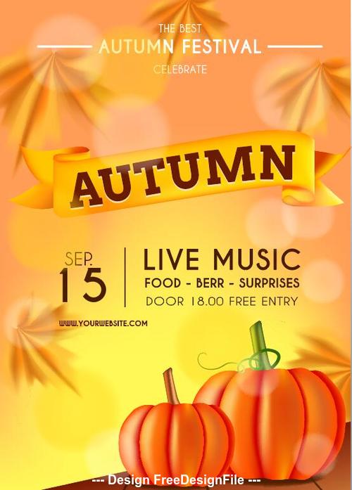 500x697 Golden Background Autumn Thanksgiving Vector Free Download