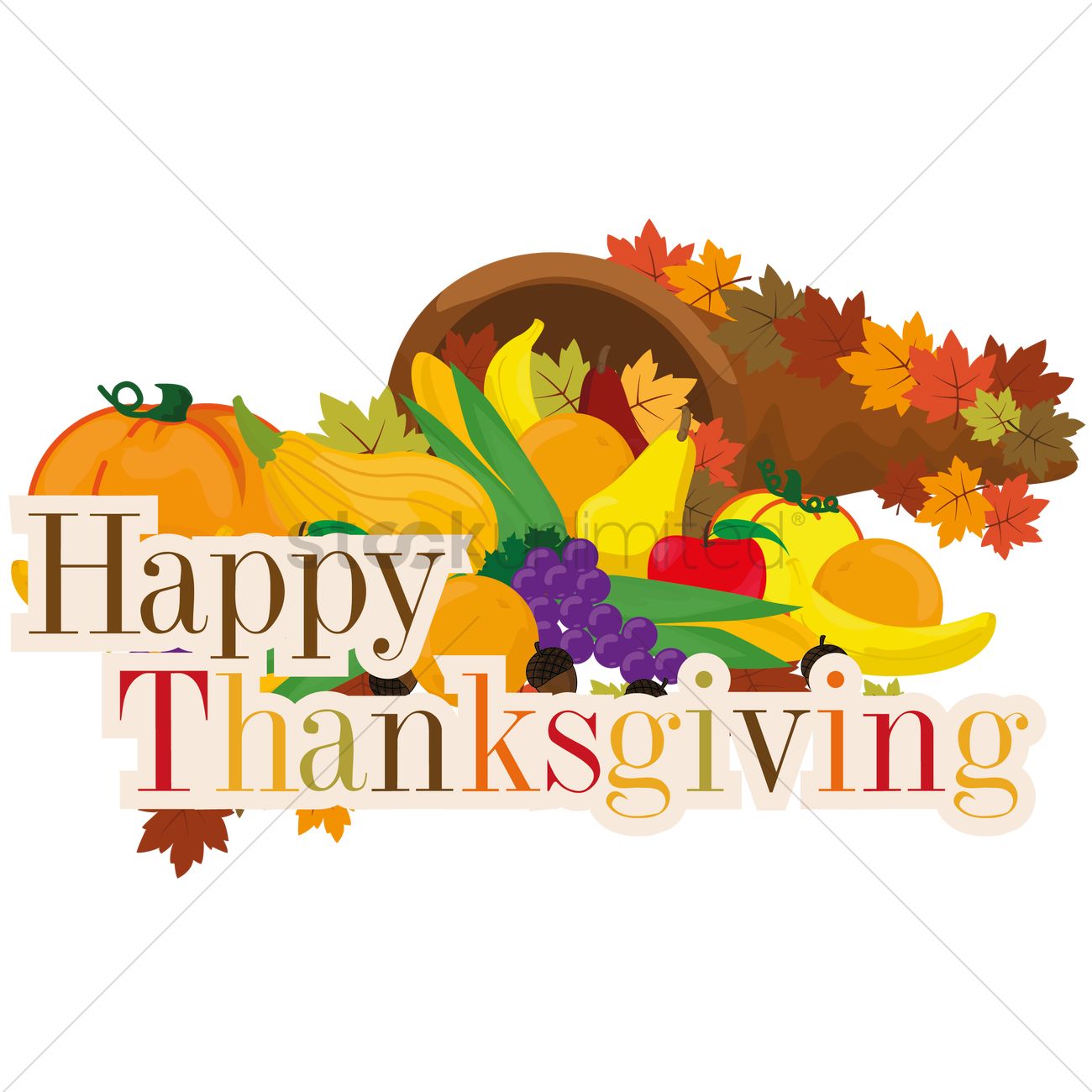 1300x1300 Happy Thanksgiving Vector Image