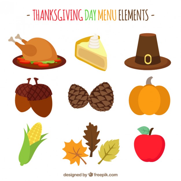 626x626 Thanksgiving Flat Icons Set Vector Free Download