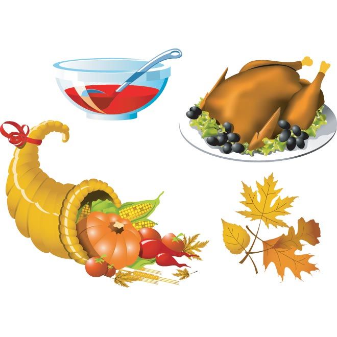 660x660 Free Vector Illustration Of Vegetable, Roasted Turkey Maple Leaf