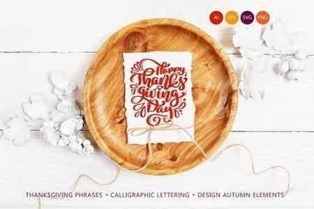 450x300 Happy Thanksgiving Vector Pack