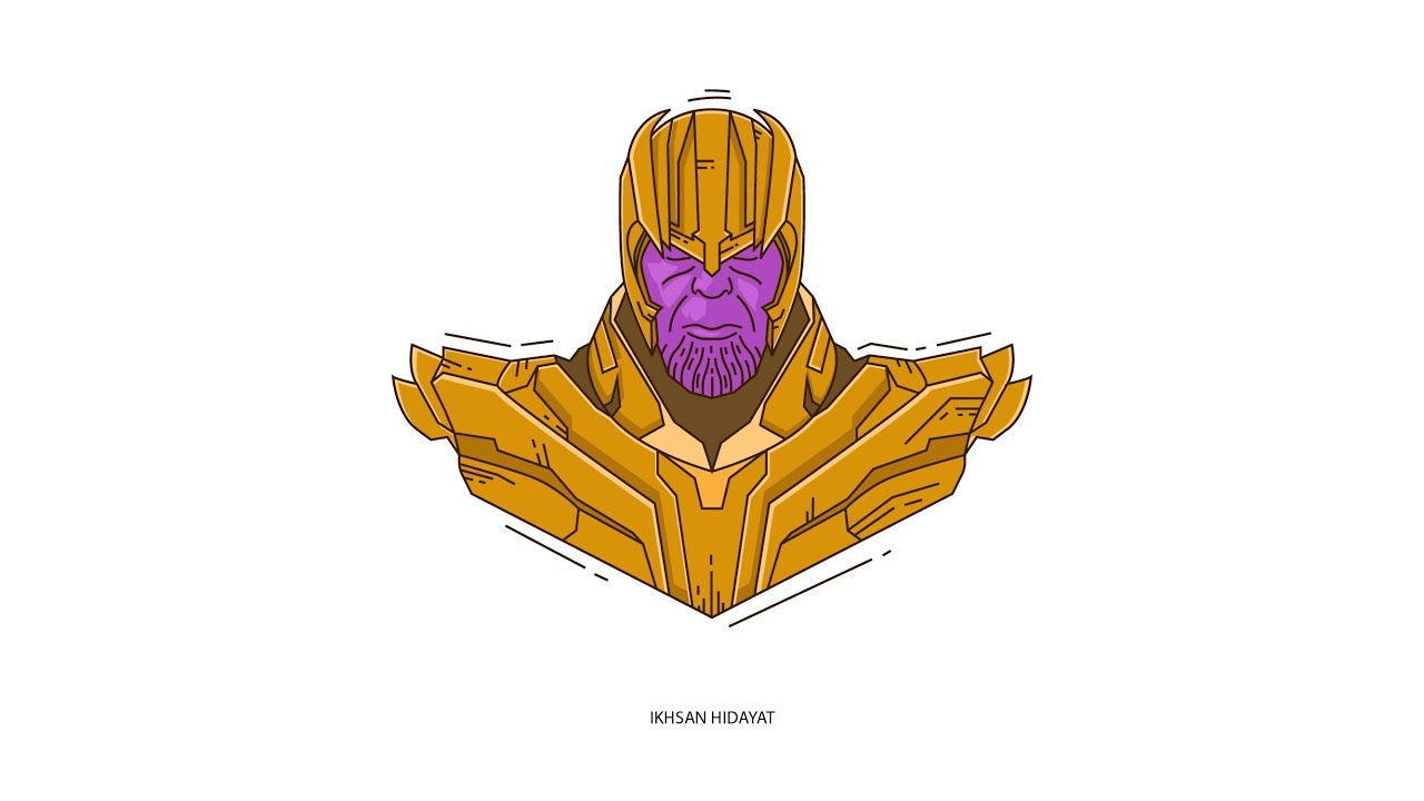 1280x720 Speed Art Making Character Thanos Icon Adobe Illustrator
