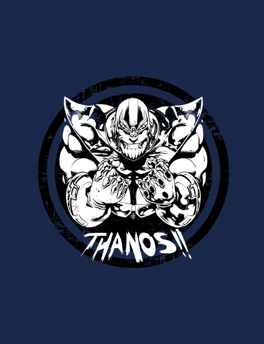 847x1100 Thanos The Mad Titan Men's Blue T Shirt
