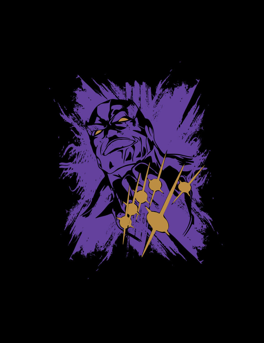 847x1100 Thanos Vector Men's Black T Shirt