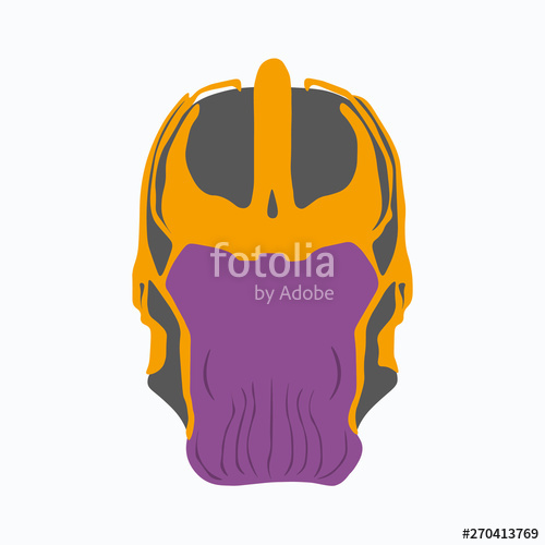 500x500 Thanos Face Marvel Superhero Vector Illustration Stock