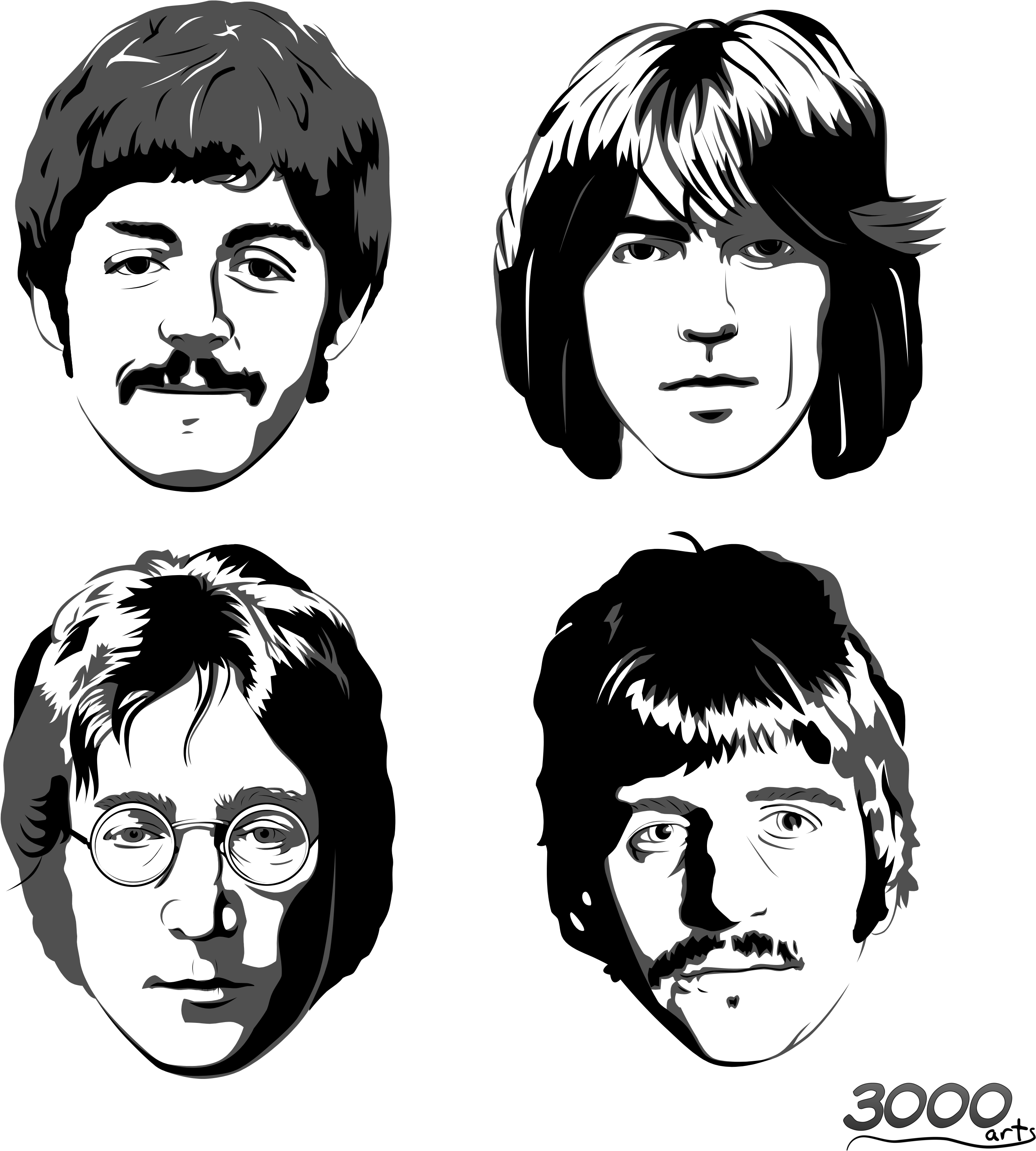The Beatles Vector at Vectorified.com | Collection of The Beatles ...