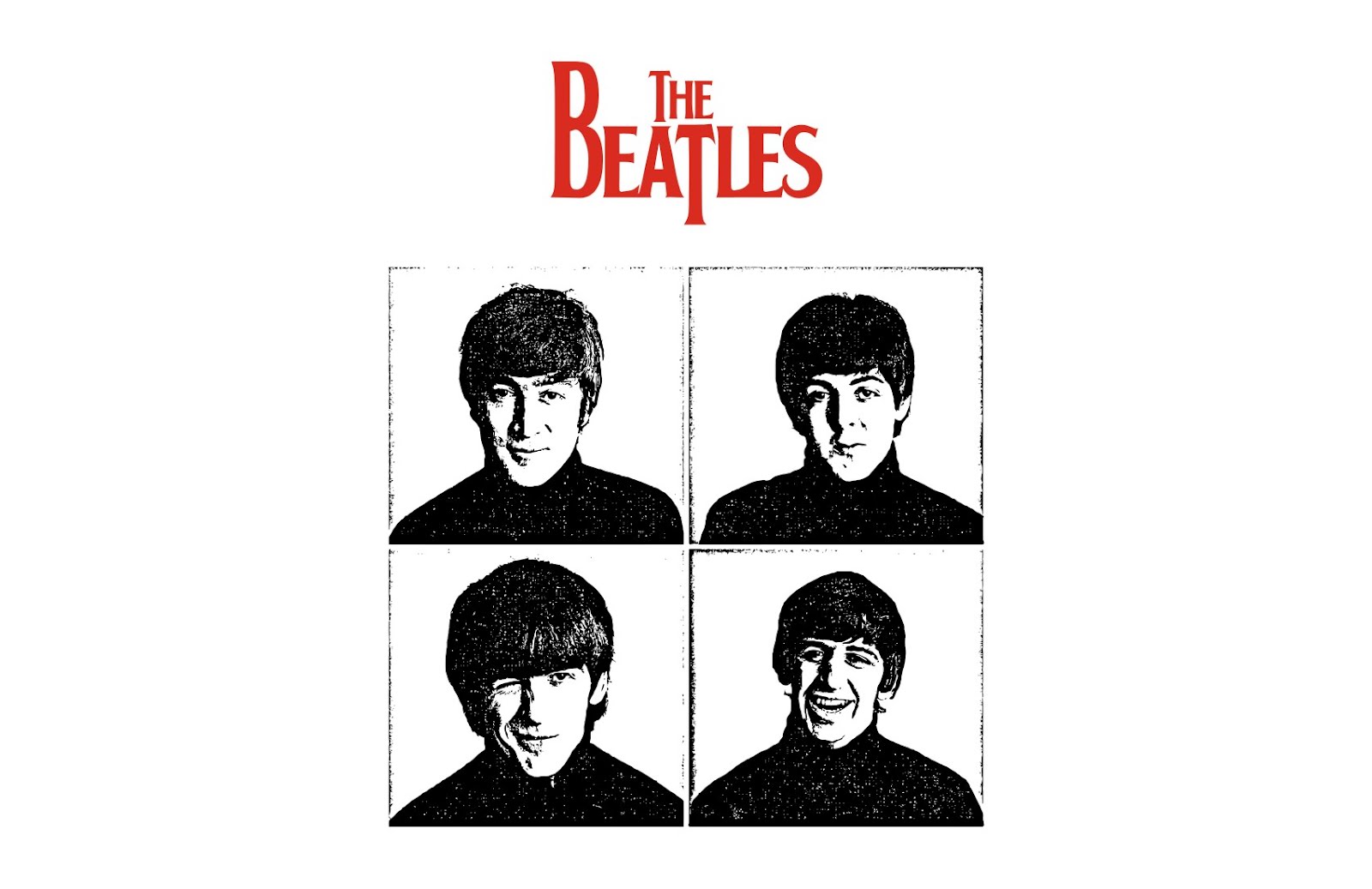 1600x1037 The Beatles Portrait Vector T Shirts