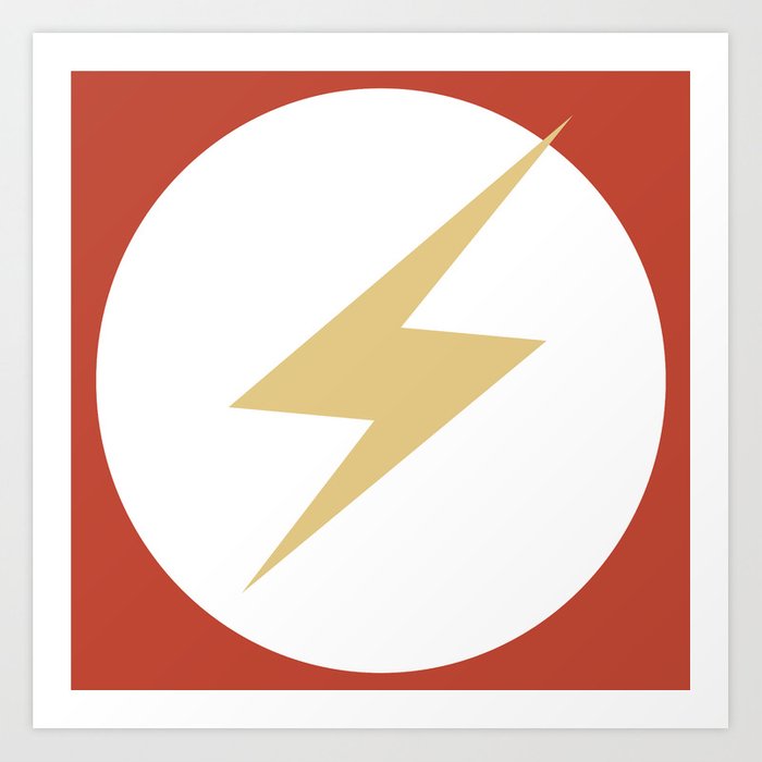 700x700 The Flash Vector Logo Art Print