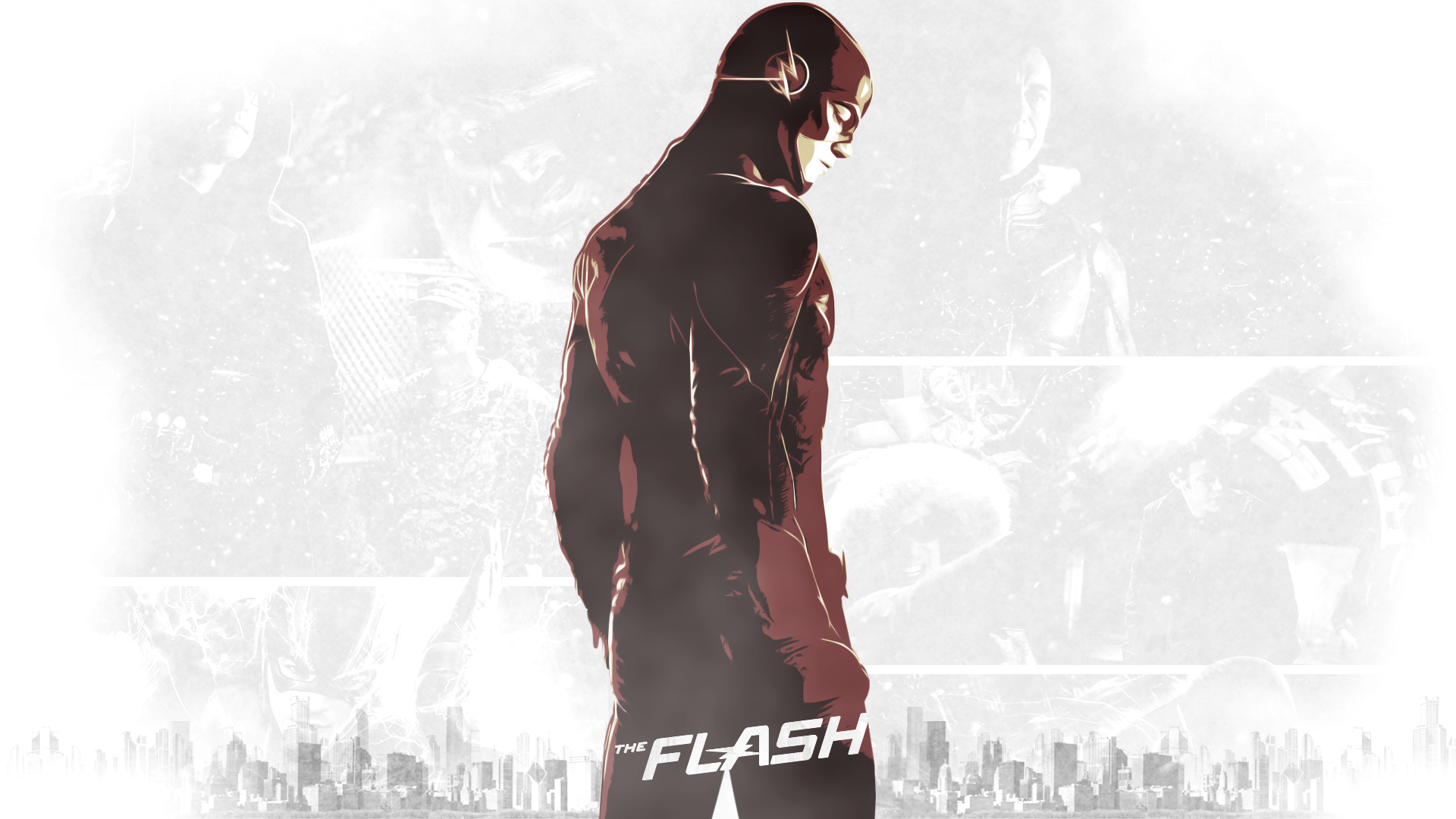 1920x1080 The Flash Vector Fan Art
