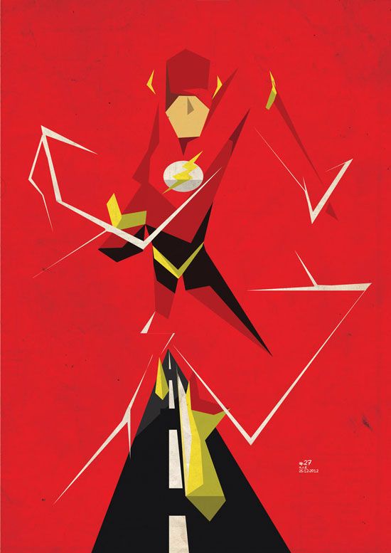 550x777 The Flash Vector Minimalist Superhero And Villain Print Dead