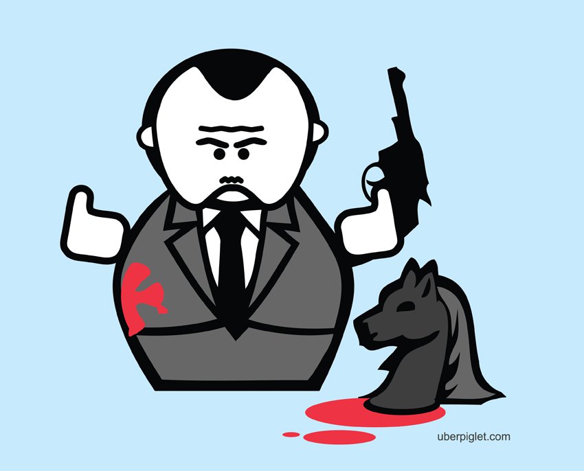 850x686 The Godfather Cartoon Vector Art Graphics