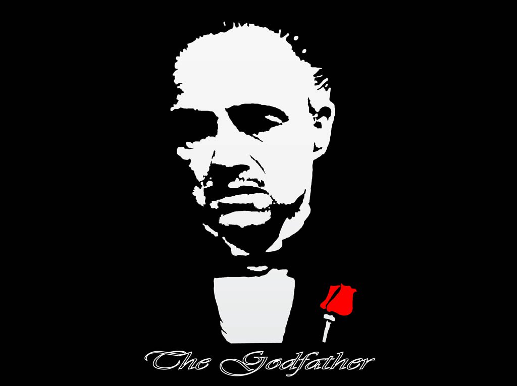 1024x765 The Godfather Marlon Brando Vector Art Graphics