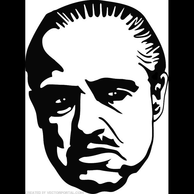 660x660 Godfather Vector Image The Art Of Sleuthing Face Stencils, Art