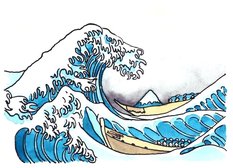 The Great Wave Off Kanagawa Vector at Vectorified.com | Collection of ...