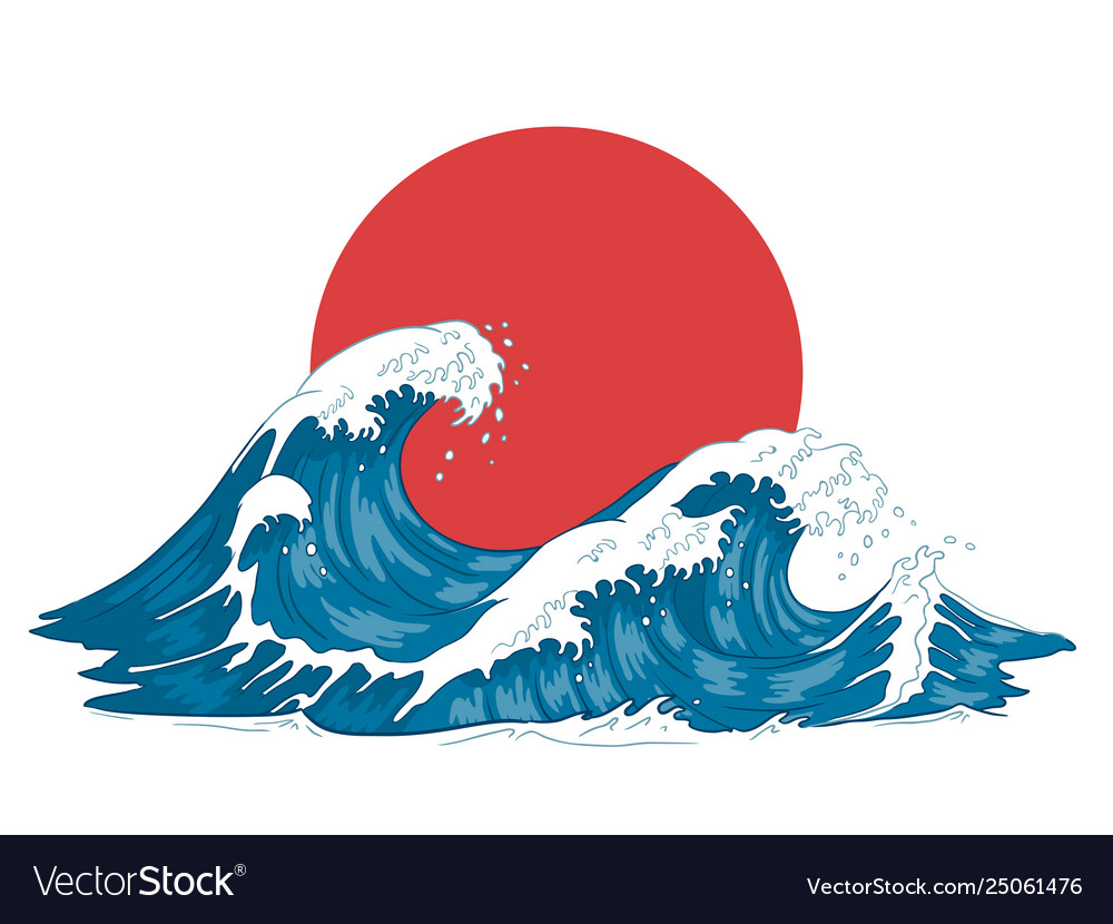The Great Wave Off Kanagawa Vector at Vectorified.com | Collection of