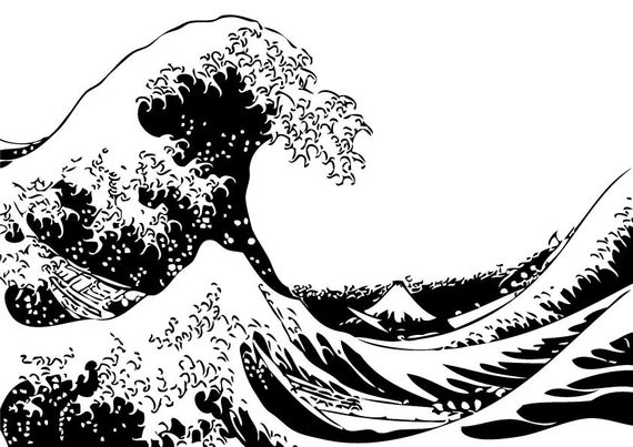 The Great Wave Off Kanagawa Vector at Vectorified.com | Collection of ...