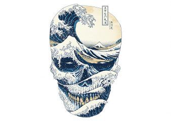 338x241 The Great Wave Off Skull Best T Shirt Design Awesome T Shirt