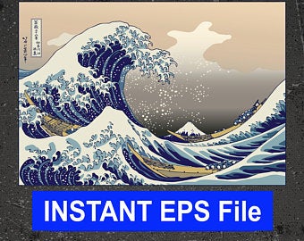 340x270 The Great Hokusai Etsy